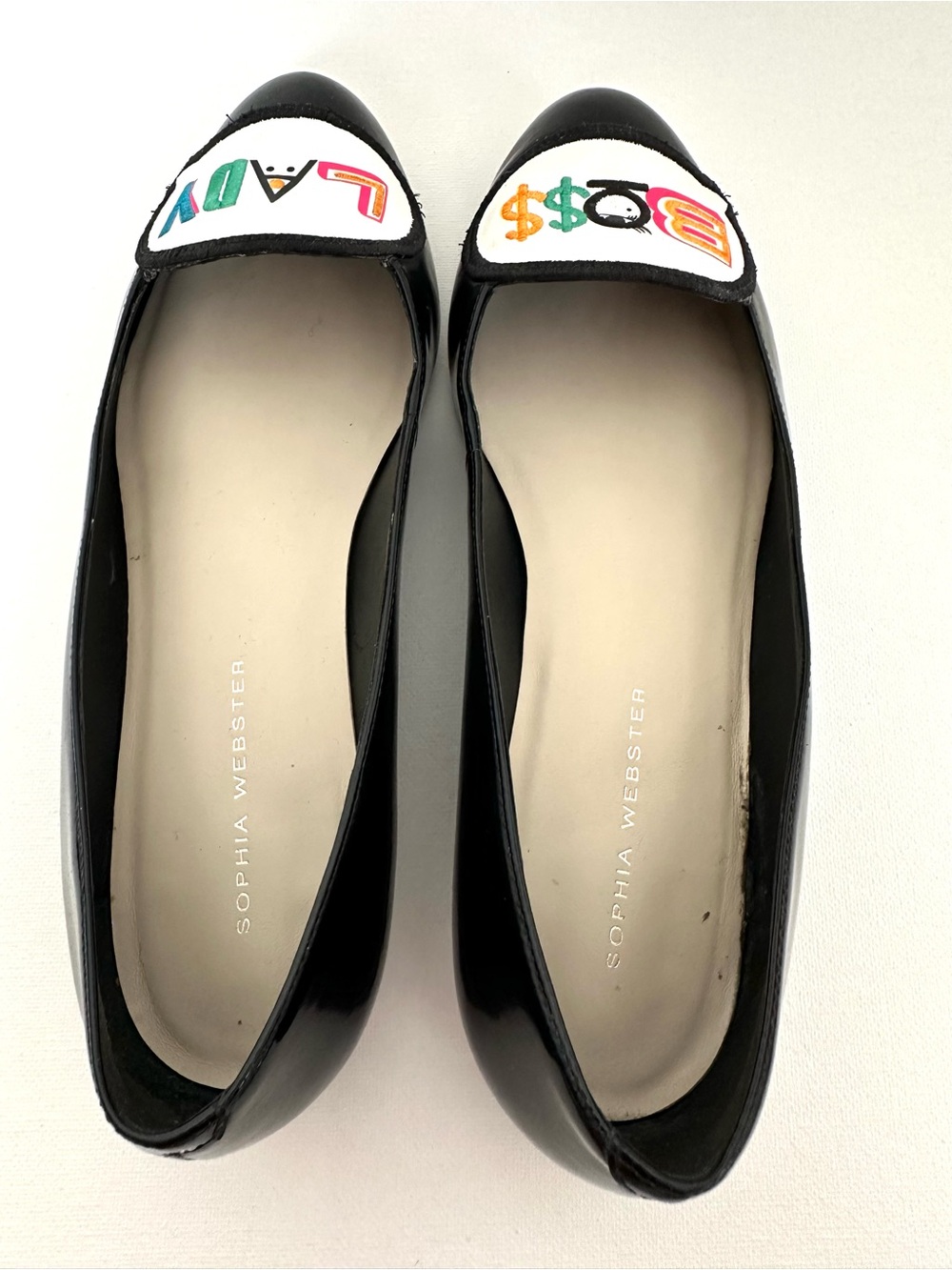 Sophia Webster Boss Lady Patent Leather Flats Kitschy Twee Eclectic Dopamine - Picture 7 of 11
